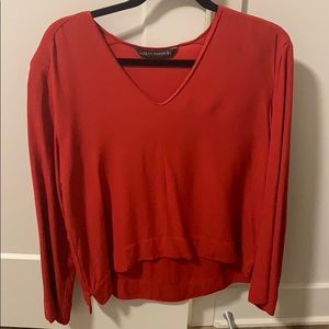 Zara red blouse